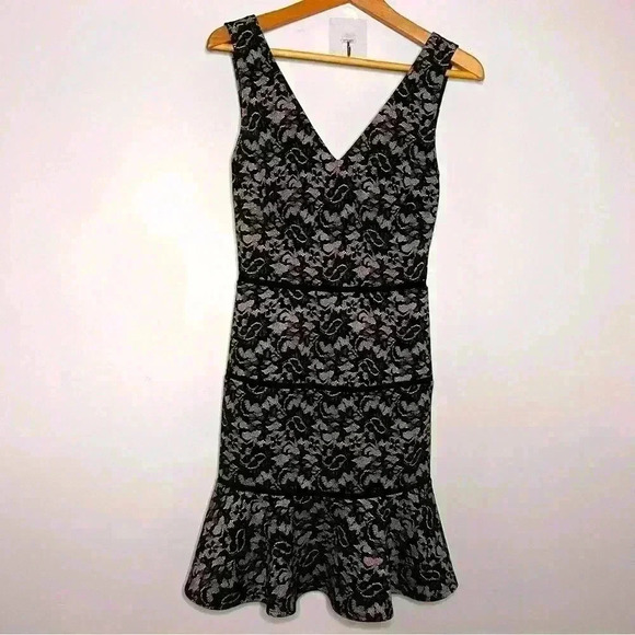 Vintage Artelier by Nicole Miller Lace Print Dress Size 2 made in USA EUC - Picture 1 of 5